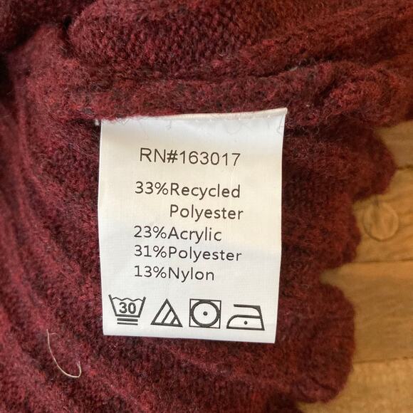 Princess Polly Maroon Split Bottom Ribbed Sweater, GORGEOUS! - Picture 5 of 6